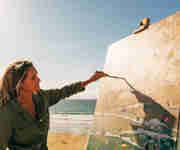 Nina Brooke Painting Watergate Bay