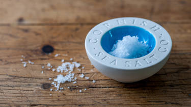 Cornish sea salt in a dish