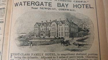 The history of Watergate Bay hotel