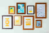 Family suite bedroom artwork in frames