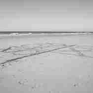 Black And White Beach Lines In Sand