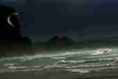 Stormy Watergate Bay Kitesurfer