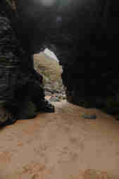 The north end of Watergate Bay - under the natural cliff archway