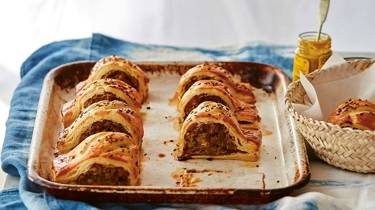 Emily Scott's sausage roll recipe, with apricots and honey