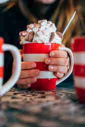 Warm up with an Extreme hot chocolate in the Beach Hut